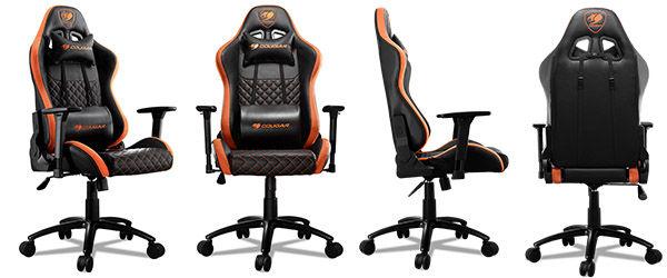 COUGAR Armor Air Gaming Chair (Black/Orange Accents)