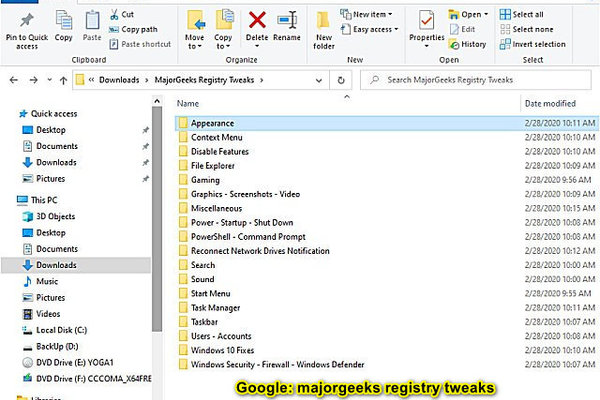 MajorGeeks Windows Tweaks 2.96 released