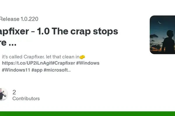 Crapfixer 1.0 released