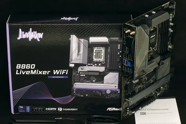 ASRock B860 LiveMixer WiFi ATX Motherboard Review and more