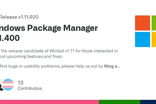 Windows Package Manager 1.11.400 RC released