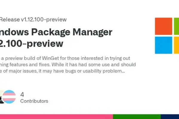 Windows Package Manager 1.12.100 Preview released