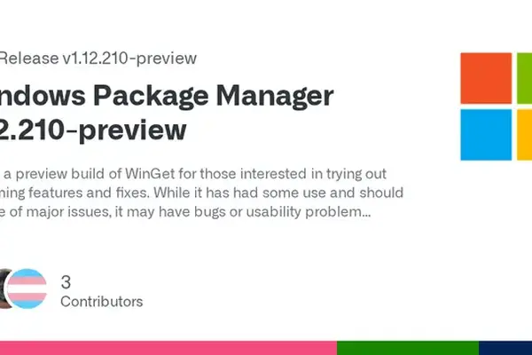 Windows Package Manager 1.12.210 Preview released