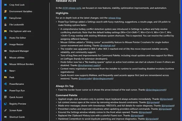 PowerToys 0.95 released