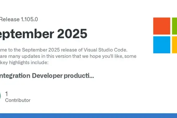 Visual Studio Code 1.105.0 released