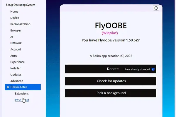 FlyOOBE 1.50 released
