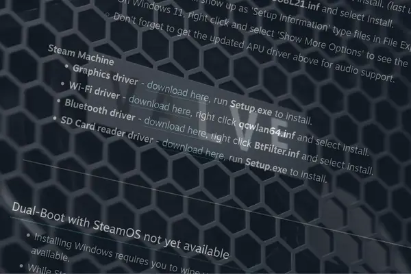Valve Drops Official Windows Drivers for Steam Machine, Dual-Boot Paused