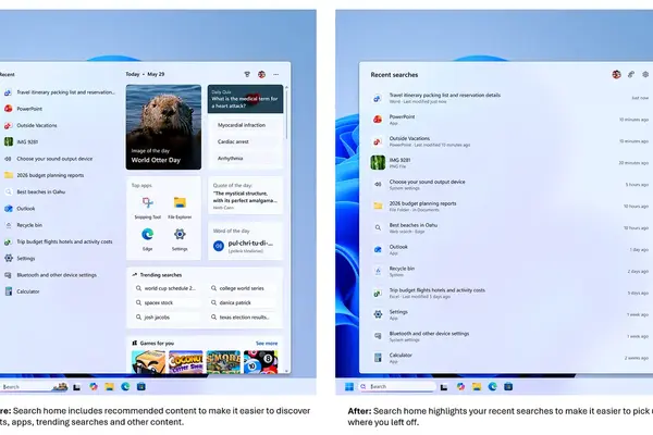 Microsoft Redesigns Windows 11 Search Box: Removes Promotions and Adds Privacy Controls