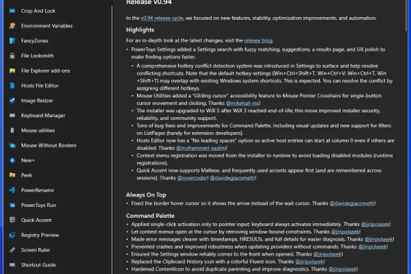 PowerToys Preview v0.101.2242.0 Adds FancyZones Monitor Rotation and Command Palette Search Overhaul